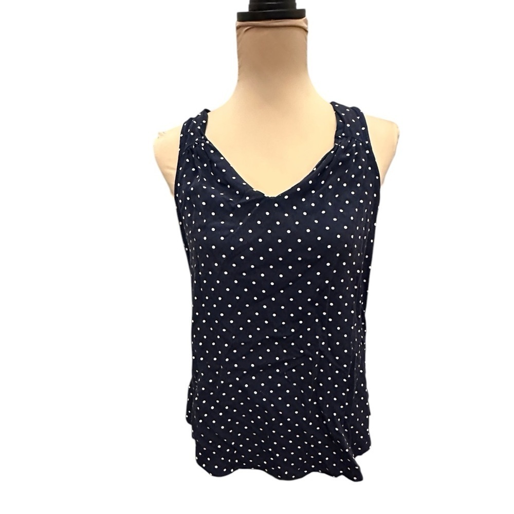 Navy Old Navy Polka Dot Tank Top- EUC